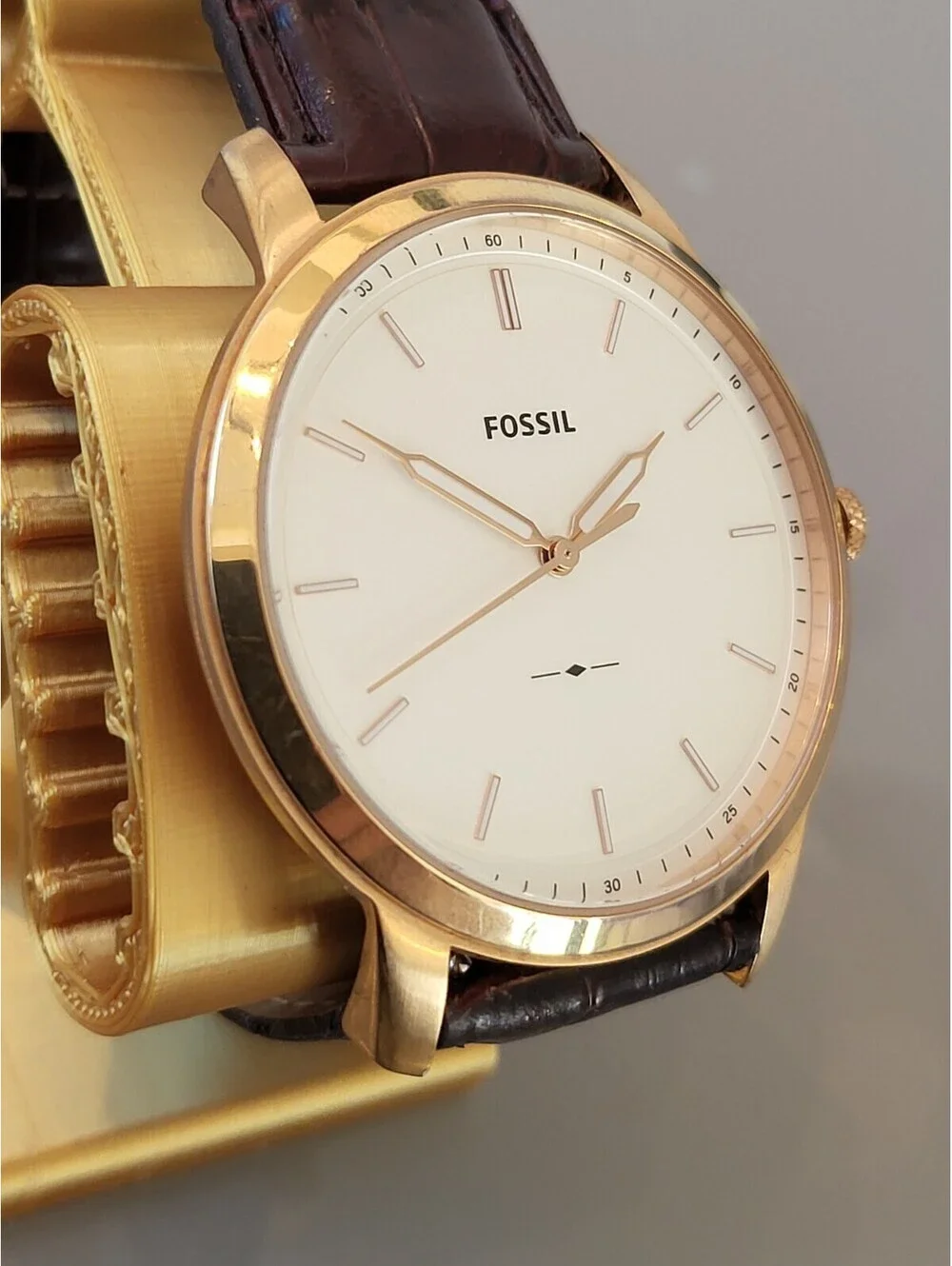 The Minimalist by Fossil 44mm Luxury Men's Watch StainlessSteel Cream Dial LNWOT